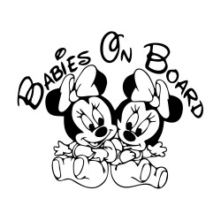 Sticker Auto baby on board Minnie Mouse 1