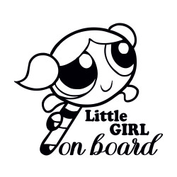Sticker Auto baby on board little girl