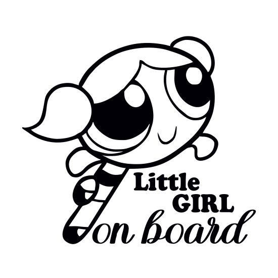 Sticker Auto baby on board little girl
