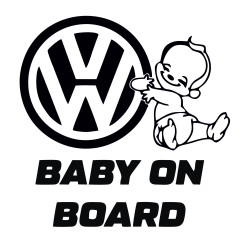 Sticker Auto baby on board vw 