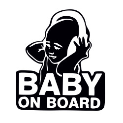 Sticker Auto baby on board music 