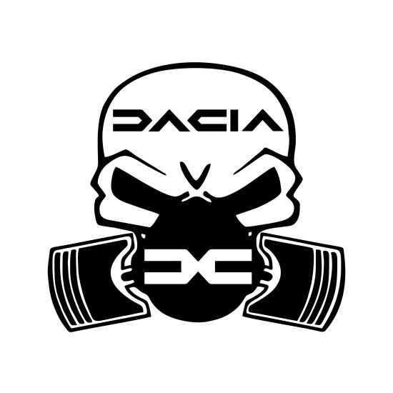 Sticker Auto Dacia skull craniu masca