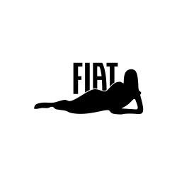 Sticker Auto Fiat girl