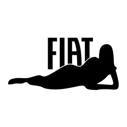 Sticker Auto Fiat girl