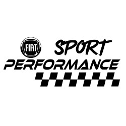 Sticker Auto Fiat sport performance 3