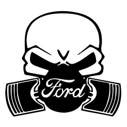 Sticker Auto Ford skull craniu masca
