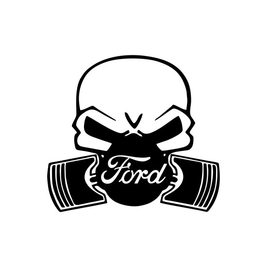 Sticker Auto Ford skull craniu masca