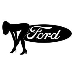 Sticker Auto Ford girl