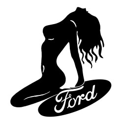 Sticker Auto Ford girl 1
