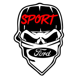 Sticker Auto Ford Skull gangster sport