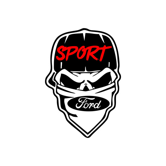 Sticker Auto Ford Skull gangster sport