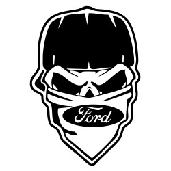 Sticker Auto Ford Skull gangster