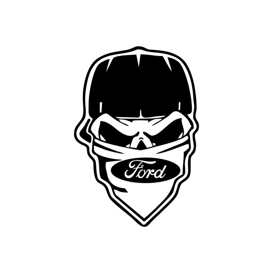 Sticker Auto Ford Skull gangster