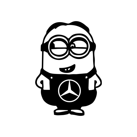 Sticker Auto mercedes minion
