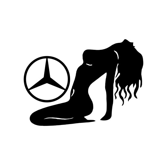 Sticker Auto mercedes girl