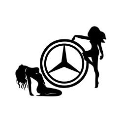 Sticker Auto mercedes girl 1 
