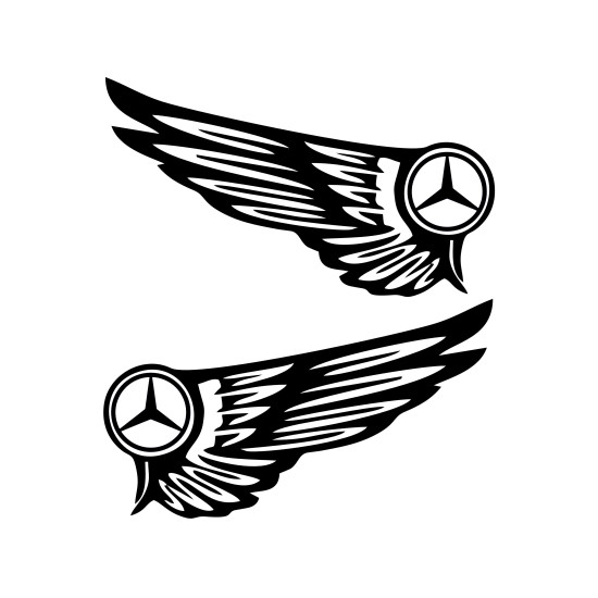 Set Sticker Auto mercedes aripi
