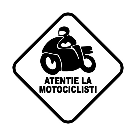 Sticker Moto atentie la motociclisti
