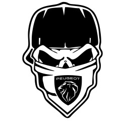 Sticker Auto Peugeot new Skull gangster