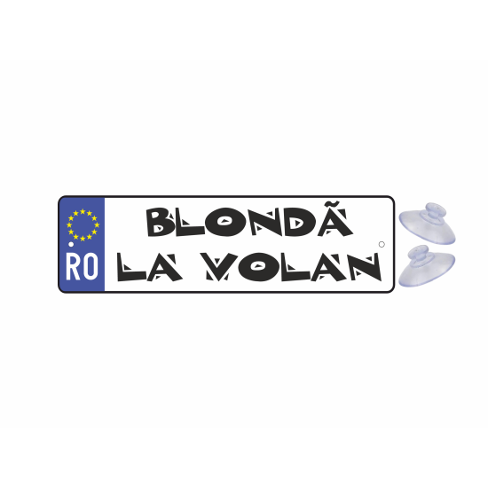 Placuta auto haioasa ' blonda la volan '