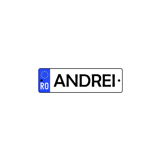 Placuta auto personalizata