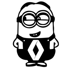 Sticker Auto Renault minion 