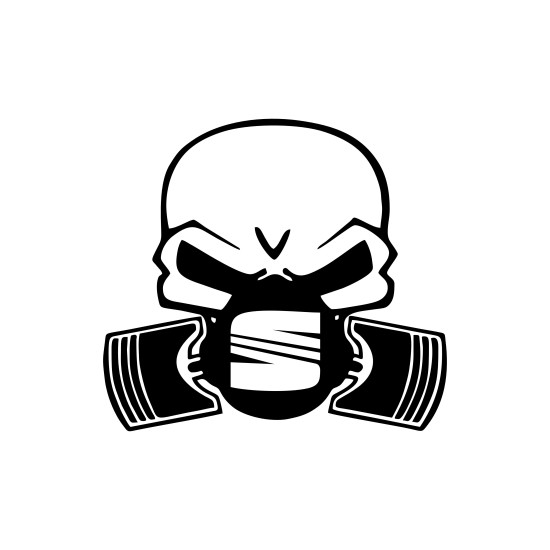 Sticker Auto Seat skull craniu masca