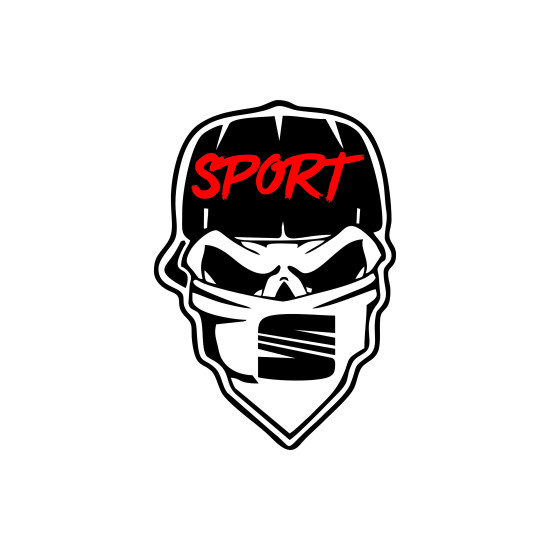 Sticker Auto Seat Skull gangster sport