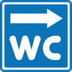 Semn indicator, WC sageata dreapta