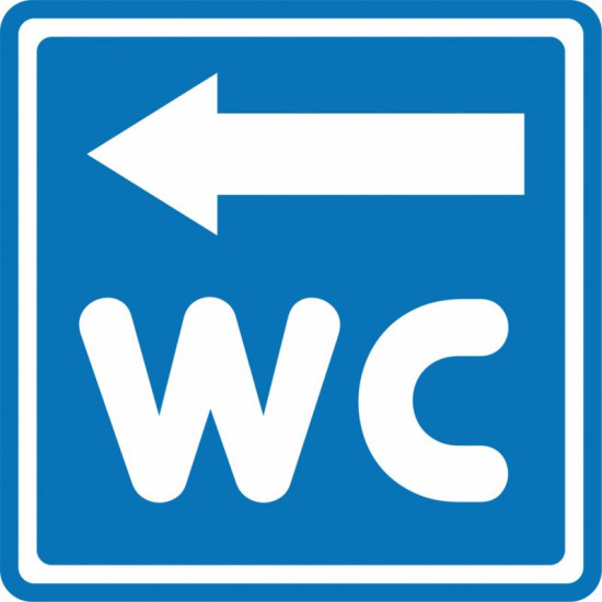 Semn indicator, WC sageata stanga