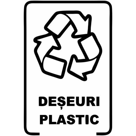 Semn indicator, deseuri plastic