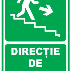 Semn indicator, directia de evacuare scari jos dreapta