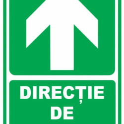 Semn indicator, directia de evacuare sageata sus