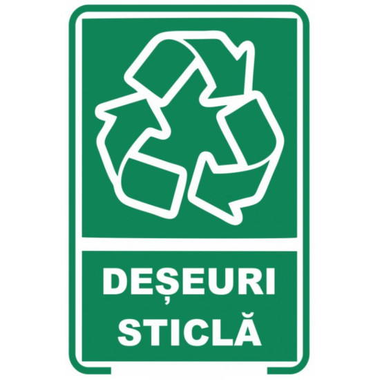 Semn indicator, deseuri sticla