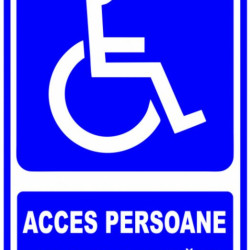 Semn indicator, acces persoane cu dizabilitati
