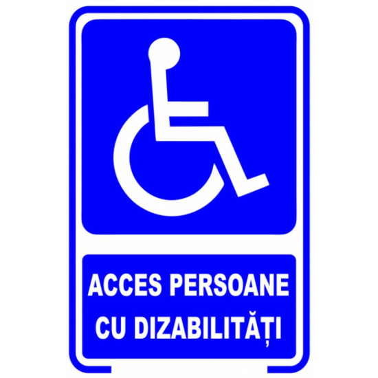 Semn indicator, acces persoane cu dizabilitati