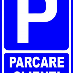 Semn indicator, parcare clienti