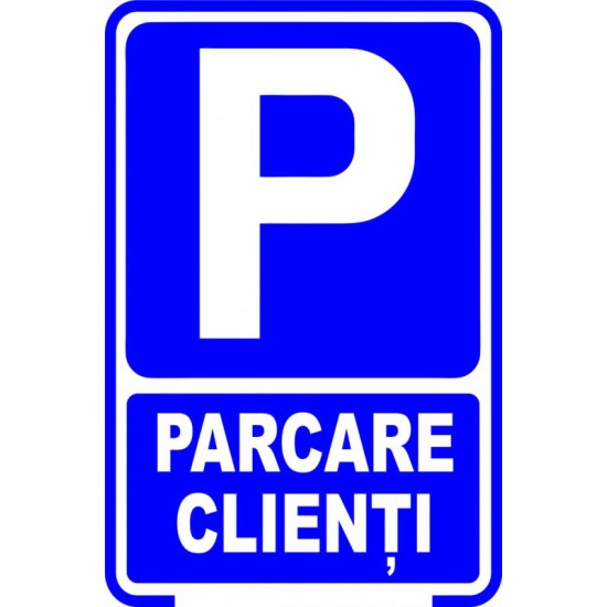 Semn indicator, parcare clienti