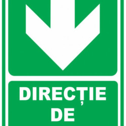 Semn indicator, directia de evacuare sageata jos