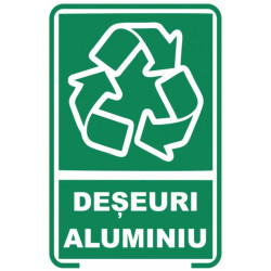 Semn indicator, deseuri aluminiu