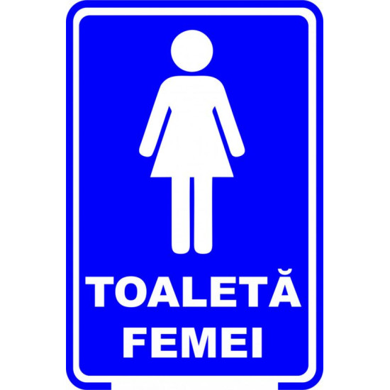 Semn indicator, toaleta femei