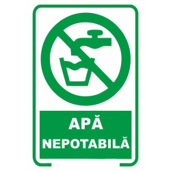 Semn indicator, apa nepotabila 