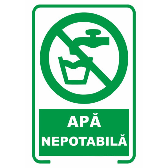 Semn indicator, apa nepotabila
