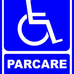 Semn indicator, parcare rezervata handicap 