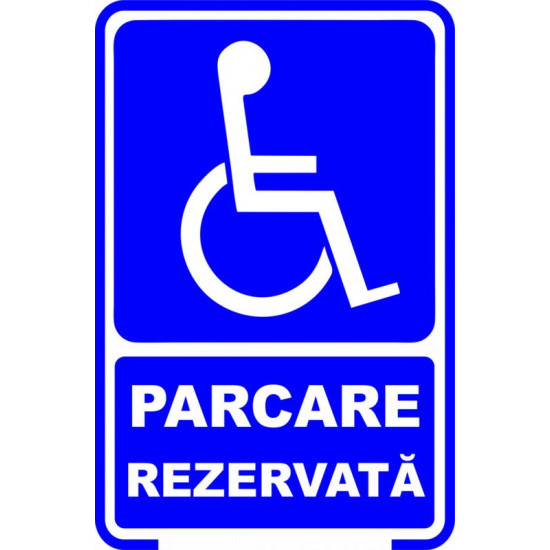 Semn indicator, parcare rezervata handicap