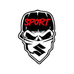 Sticker Auto suzuki Skull gangster sport
