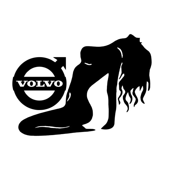 Sticker Auto Volvo girl