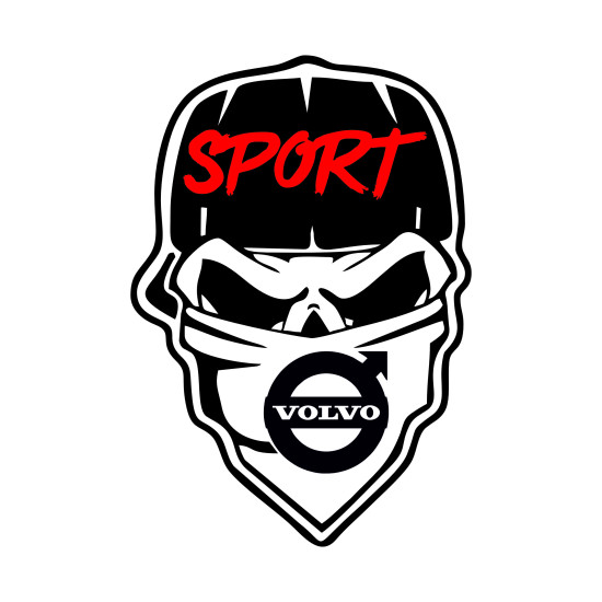 Sticker Auto Volvo Skull gangster sport