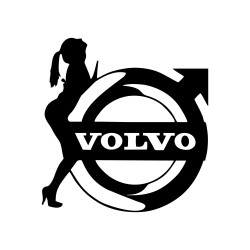 Sticker Auto Volvo girl 1