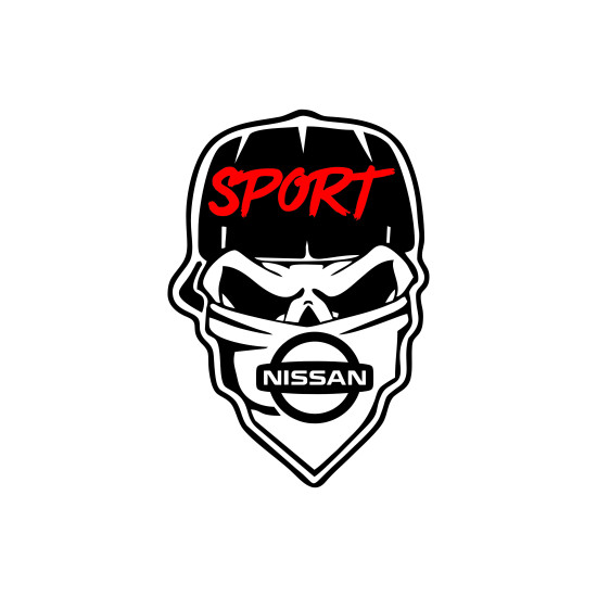 Sticker Auto Nissan Skull gangster sport